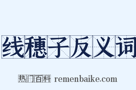线穗子反义词是什么意思的图片